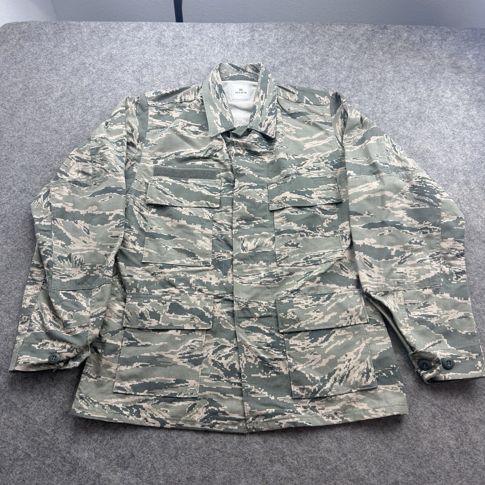 US Air Force ABU Digital Camo Tiger Stripe Field Coat Mens 34S Utility Ripstop